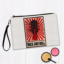 Rock And Roll Retro Wall Art Poster Guitar Rays : Gift Makeup Bag Vintage Print  - £9.58 GBP+