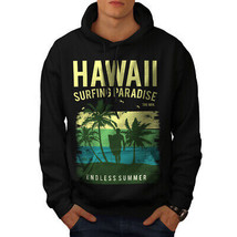 Wellcoda Hawaii Surf Paradise Mens Hoodie, Summer Casual Hooded Sweatshirt - £25.80 GBP+