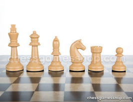 Chessmen Beige - Black, STANDARD size, felted - tournament chess pieces - £15.38 GBP