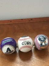 Used Lot of 3 Rawlings San Diego Padres Silver &amp; Pink CHICAGO CUBS Purple &amp; Whit - £14.78 GBP