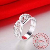 Gorgeous Rounded Hollow Shiny Ring Wholesale Price Fashion 925 Jewelry Sterling  - £7.68 GBP