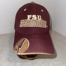 FSU Seminoles Hat Adjustable Florida Maroon Stitched Colosseum Tag Footb... - £9.67 GBP