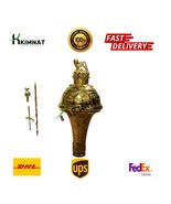 Drum Major Mace Stave &amp; Stick Crown and Lion Embossed Head Gold Three Pa... - £125.09 GBP+