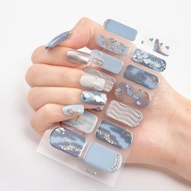New Year Christmas 3D Nail Sticker High Quality 100% Blue Glitter Unique... - £11.68 GBP