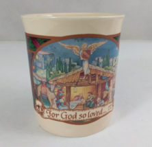 1992 Dayspring Nativity Scene John 3:16 Religious 3.75&quot; Coffee Cup - €6,65 EUR