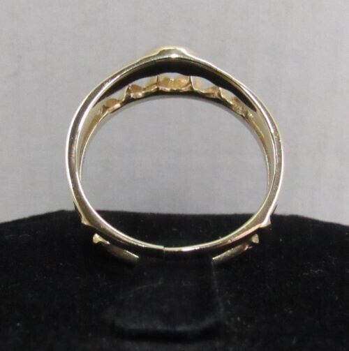 14K Yellow Gold Enhancer Sawtooth or Jaws Style Band Ladie's Sz 8.75 Ring 4 g Item image 7