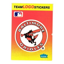 1991 Fleer #NNO Team Logo Stickers Baseball Collection Baltimore Orioles - £1.56 GBP