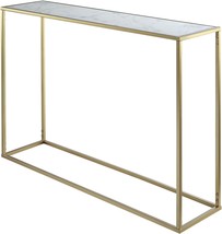 Convenience Concepts Gold Coast Faux Marble Console Table, Gold / Faux M... - $150.99