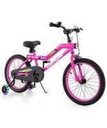 18 Inch LED Lighted Kids Bike with Training Wheels and Headlight for Age... - €191,43 EUR