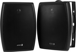 6-1/2&quot; 2-Way 70V Indoor/Outdoor Speaker Pair In Black From Dayton Audio - £186.44 GBP