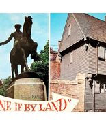 1960s Postcard Boston Statue House Of Paul Revere Faneuil Hall Massachus... - €17,15 EUR