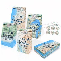 Adventure Themed Party Favor Bags Let The Adventure Begins Gift Bags A - £23.59 GBP