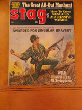 Stag Magazine July 1966 Grenade Thrower cover; Beach Girls; JFK; Manhunt... - $60.00