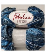 Mary Maxim Fabulous Fringe 2 Skeins 749-100 Bushels of blue 100 Grams yarns - £8.80 GBP