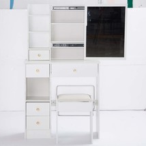 Small Space Vanity: Drawer Desk &amp; Stool - €139,15 EUR