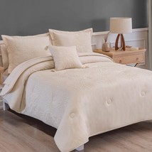 Asturias Europ EAN Design Embroidered Reversible Comforter Set 8 Pcs King Size - £245.31 GBP