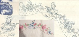 Southern Belle - Crinoline Lady pillowcase crochet &amp; embroidery pattern AB7444  - £3.99 GBP