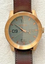 NIXON Corporal Rose Gold Stainless Steel w/Leather Strap Men&#39;s Watch (A2... - $124.32 CAD