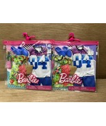LOT OF 2 PACKS Barbie and Ken Fashions. Total 4 Outfits &amp; 4 Accessories - $186.73 MXN