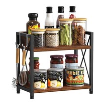 Kitchen Countertop Organizer,2 Tier Spice Rack Organizer For Countertop,Wood Kit - $33.99