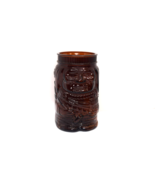 Vintage Brown Glass Native American Chief Jar No Lid - $18.87 CAD