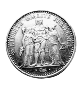 5 francs Hercule IIIe République - $47.33 CAD