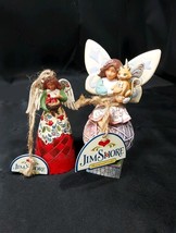 Lot 2 Jim Shore Figurines, Feline Fairy &amp; Christmas Angel W/ Cardinals  - $741.64 MXN