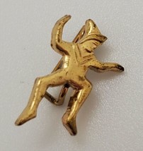 Vintage Girl Guides Goldtone Pixie Pin Miniature - £27.06 GBP