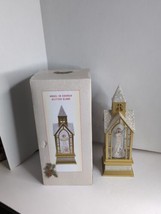 RARE Cracker Barrel Church with Angel Glitter Globe NEW Open Box - £30.39 GBP