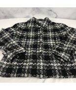 Chicos Blazer Pleaded Womens Size 2 Tweed Timeless Contrast Luca Jacket - $354.66 MXN