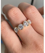1ct Round Cut Moissanite Engagement Ring, 4-Prong Whisper Thin Solitaire... - $99.99