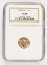 2005 1/10 Oz. G $5 Gold American Eagle Selected From NGC Like MS-69-
show ori... - £250.61 GBP