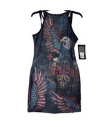 AFFLICTION Women Eagle Dare AW10135 L Fashion Stretchy Black Dress - €29,66 EUR