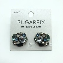 Sugarfix by Baublebar Earrings Stud Rhinestones Blue Clear - £7.66 GBP