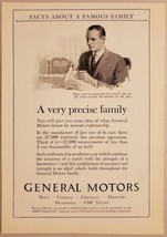 1924 Print Ad General Motors A Very Precise Family Accurate Craftmanship - $13.48