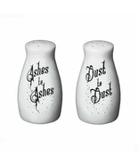 Alchemy Gothic Salt Pepper Shakers Bone China Ashes To Ashes, Dust to Du... - $13.95