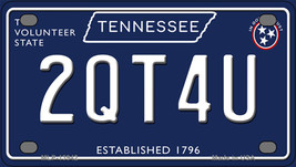 2QT4U Tennessee Blue Novelty Mini Metal License Plate - £11.76 GBP
