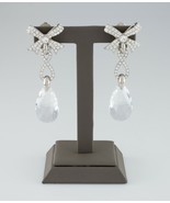 Dior Crystal and Metal Costume Dangle Clip-On Earrings Gorgeous - $867.83 CAD