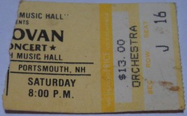 DONOVAN Vintage 1970&#39;s Ticket Stub THE MUSIC HALL Portsmouth NH Hurdy Gu... - £6.85 GBP