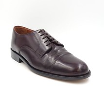 Bostonian Men Cap Toe Oxfords Size US 9M Dark Red Cordovan Leather - £11.93 GBP