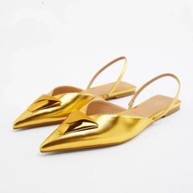 Flat Sandals Woman Spring Summer Elegant Female Casual Women Luxury Pointe Sling - £36.55 GBP