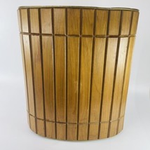 MCM Gruvwood Mid-Century Modern Wood Paneled Trash Can National Products... - £42.55 GBP