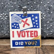 Antique RARE I Voted Did YOU? Badge Clip Cardstock 1952 Eisenhower Elect... - $19.79