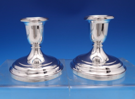 Old Maryland Plain by Kirk Sterling Silver Candlestick Pair #6 3 3/4&quot; (#... - £221.19 GBP