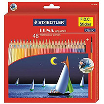 Lot of 48 Staedtler Luna Water Color Pencil (Multicolour) artist craft art work - £52.05 GBP