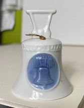 Liberty Bell Porcelain Spencer Gifts Vintage 1982 White With Blue - £19.20 GBP