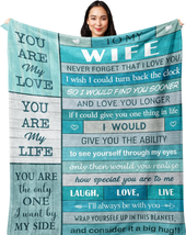 Gifts for Wife from Husband, Anniversary Wedding Gift for Her Blanket 60&quot;X50&quot;,An - £28.74 GBP