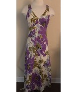 Vtg Vera Neumann for Formfit Rogers Purple Silky Floral Nightgown Sz S 1... - $86.04 CAD