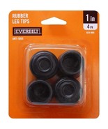 Everbilt 4 Pack 1&quot; Rubber Leg Tips Anti Skid Black - £2.34 GBP