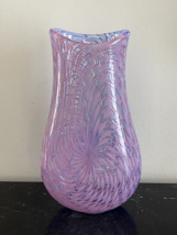 Murano Latticino Ballarin Artist Signed and Dated Glass Vase - $296.01